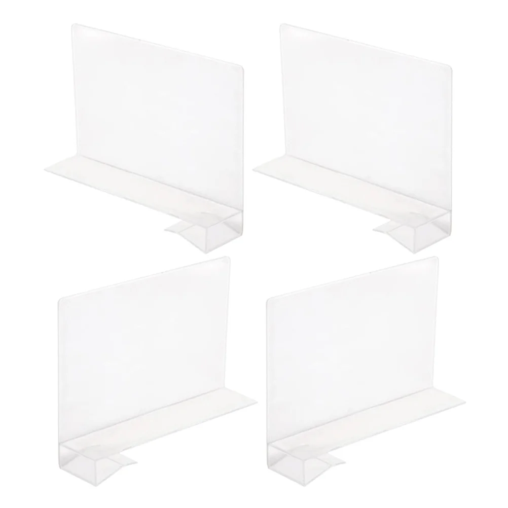 4 Pcs Partition Plate Clothes Plastic Dividers Clear Shelves Closet Separators Cupboard Shelving Bookshelf