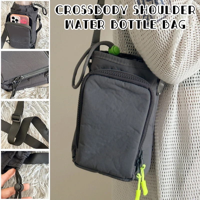 

Waterproof Crossbody Sport Bag for Running Yoga Outdoor Activities Phone Pocket Water Bottle Holder Lightweight Multi-Functional