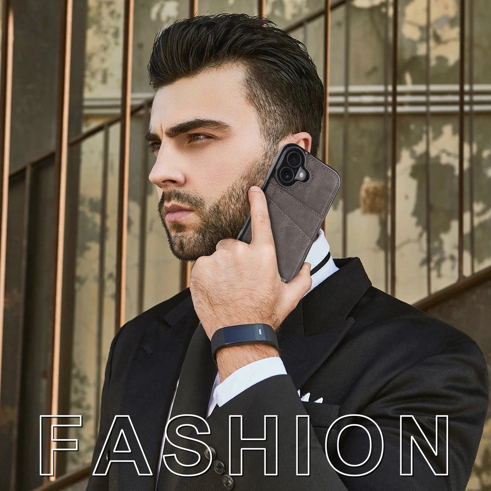 Business Flip Lederhülle für iPhone 18 17 Air 16E 17E 16 15 14 13 12 11 Pro Max Plus Mini mit integrierter Kartenfunktion und Geldbörse – Detail 24