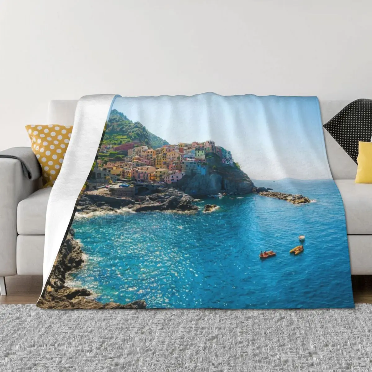 

Cinque Terre, Italy Throw Blanket Sofas Plaid Thins Blankets