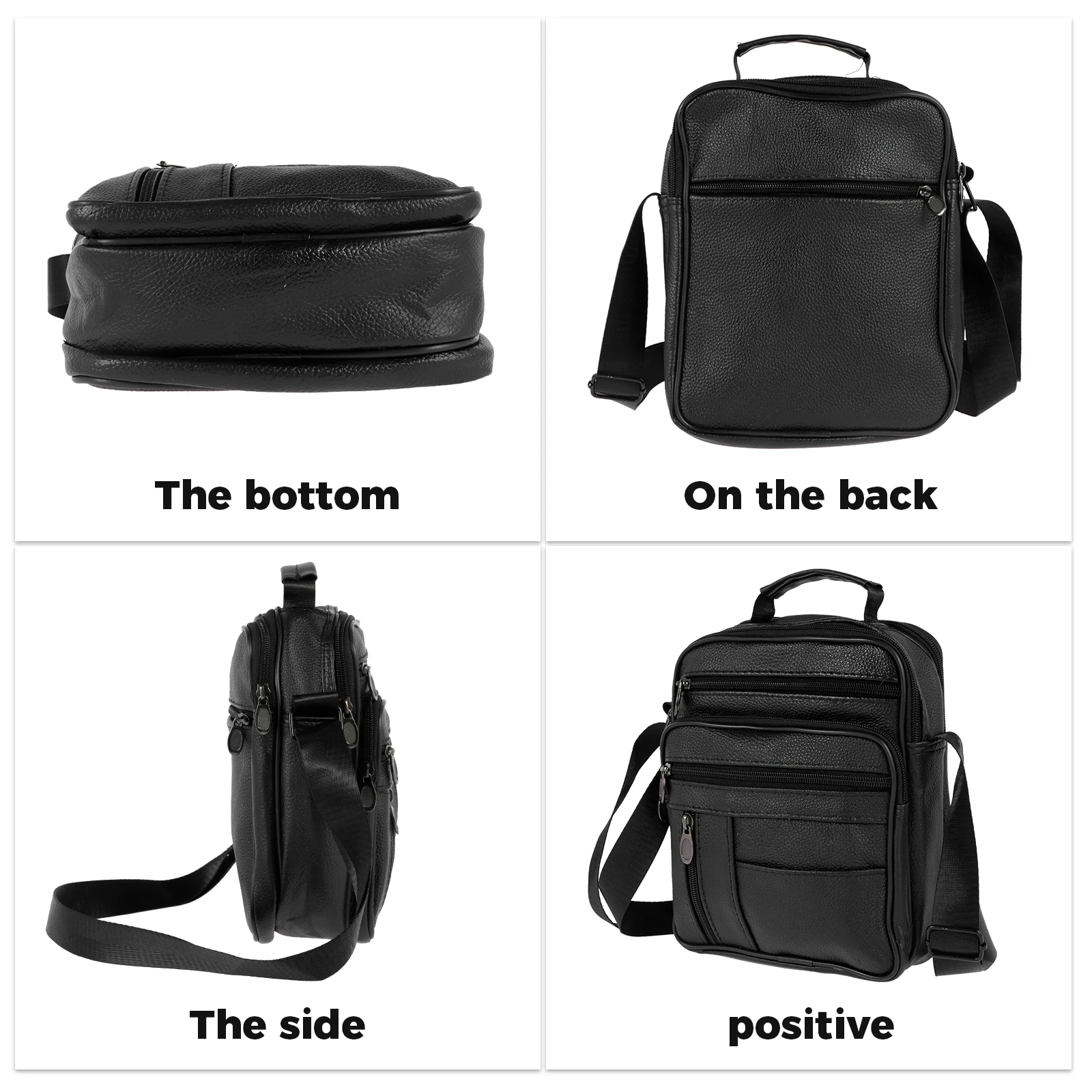 Leather Shoulder Bag Men Small Crossbody Backpack Shoulder Bag Business Messenger Bag Large Capacity Leather Chest Bag Daypack