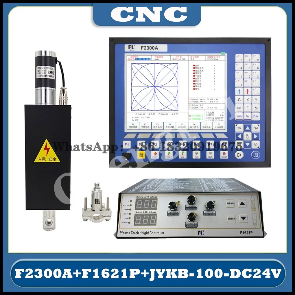 

CNC 2axis F2300A Flame plasma cutting system controller F1621 digital arc voltage height adjuster JYKB-100-DC24V Cyclmotion