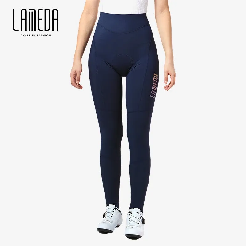 LAMEDA-Warm Winter Cycling Pants for Women, Windproof Thermal Fleece, Long Trousers with Padded, 6h MTB Bike Trousers