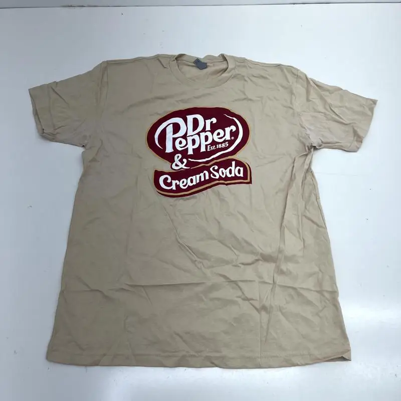Camiseta con estampado Taupe Dr Pepper talla adulta grande NUEVO