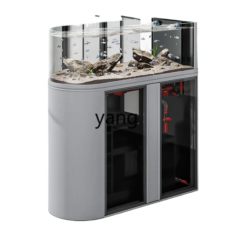 

Yjq stream tank living room household screen bullet ecological native fish tank