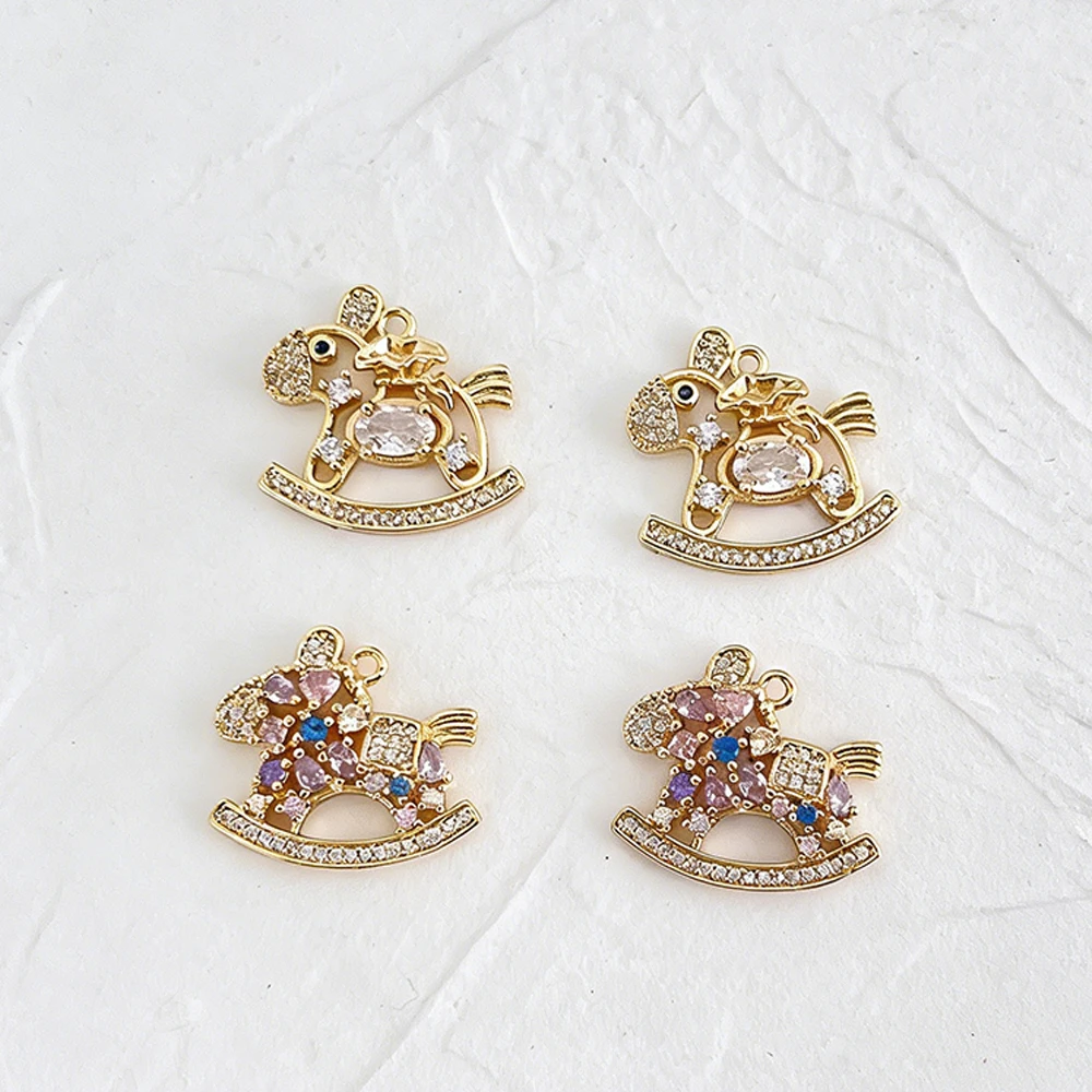 

Cordial Design 30Pcs Jewelry Accessories/Genuine Gold Plating/DIY Copper Pendant/Horse Shape/Hand Made/Necklace Charms #196195