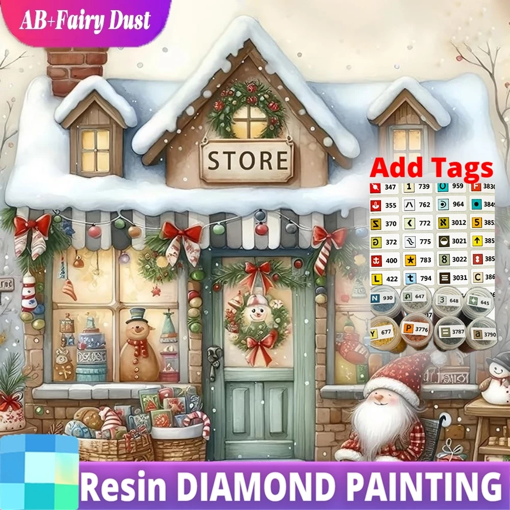 

Набор для алмазной мозаики AB Fairy Dust: Зимний пейзаж, стразы, для дома и спальни, настенный декор (А)