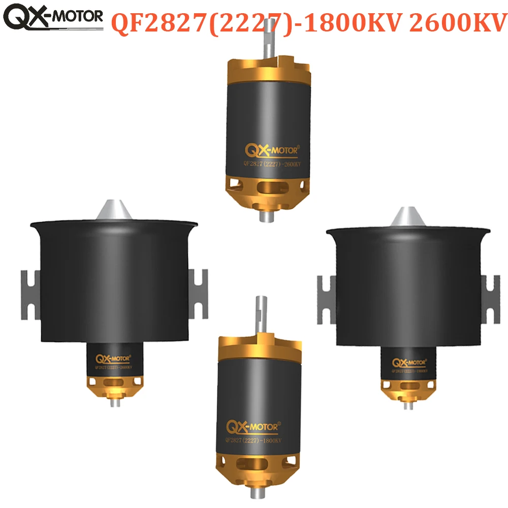 

Qx-Motor 12 Blades Ducted Fan 70mm EDF QF2827 Brushless Motor 1800 /2600 KV For RC Drone Model Parts