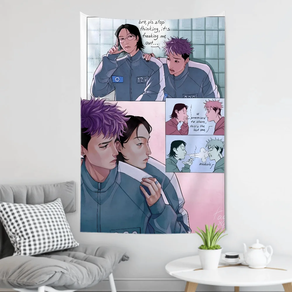 T-Thanos X Nams G-Gyu Thanosxnamgyus نسيج ديكور غرفة قماش صوفي حفلة معلقة خلفية غرفة ديكور غرفة الطفل #1