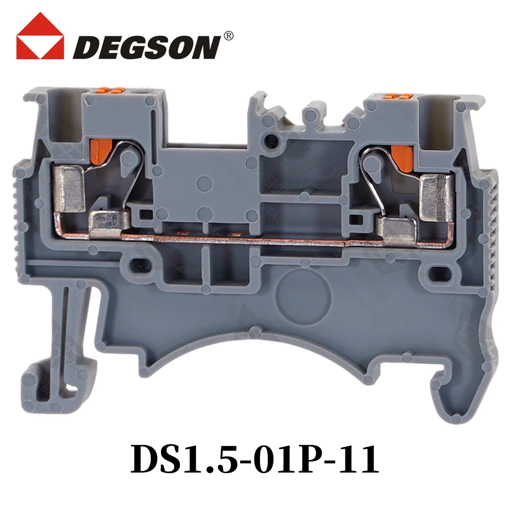10Pcs DEGSON DS1.5-01P-11/14/15-00ZH DS1.5-PE-01P D-DS1.5-01P-11 Din rail terminal blocks DS1.5 01P  Phoenix  Contact 17.5A 500V