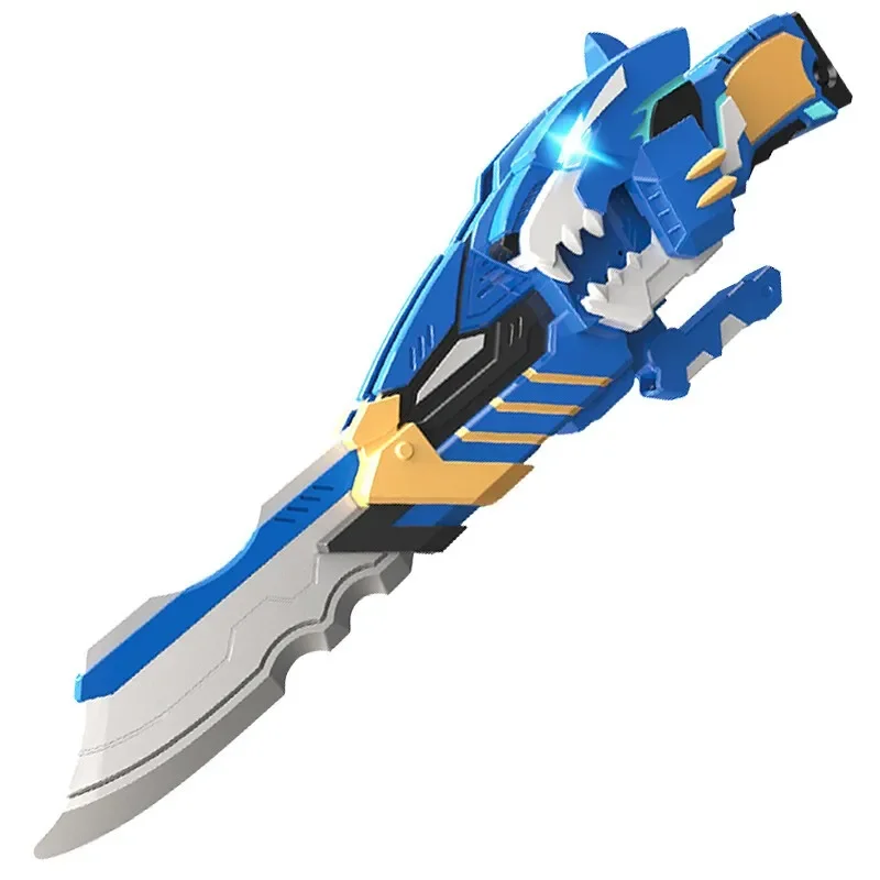 Dwa tryby Mini Force Transformation Sword Zabawki z dźwiękiem i światłem Figurki akcji MiniForce X Deformation Storm Weapon Gun Toy