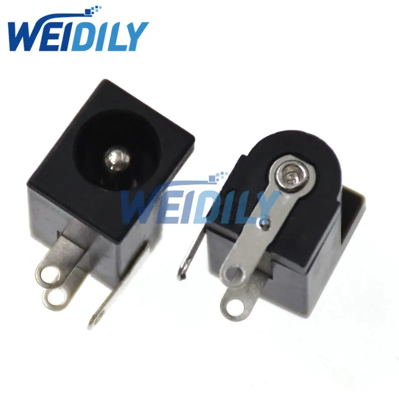 10PCS DC-005 Black/White Colour DC Power Jack Socket Connector DC005 5.5*2.1/2.5mm 3.5*1.3mm DIP/SMD Socket Round Needle