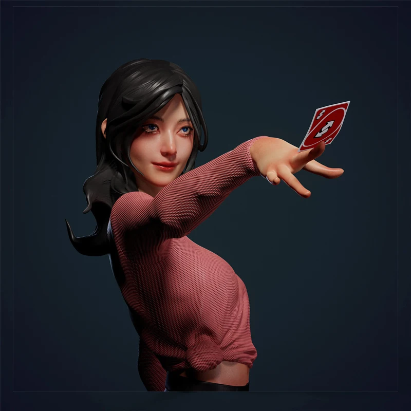 22cm-game-character-5716-reverse-girl-3d-print-model-kit-unassembled-unpainted-custom-jigsaw-puzzle-gk-figure