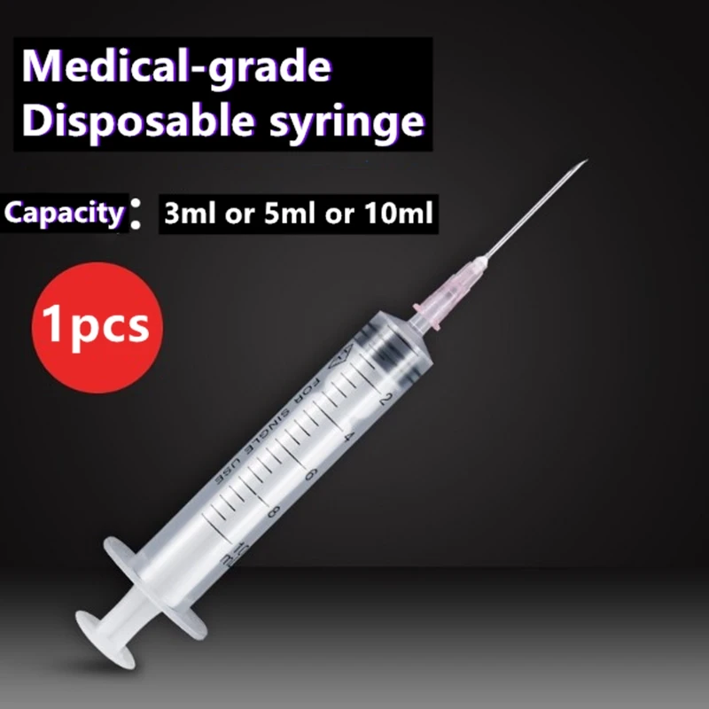 Medicalgrade syringe Disposable liquid injection Sterilized needle Household personal Extract or inject liquid medical apparatus