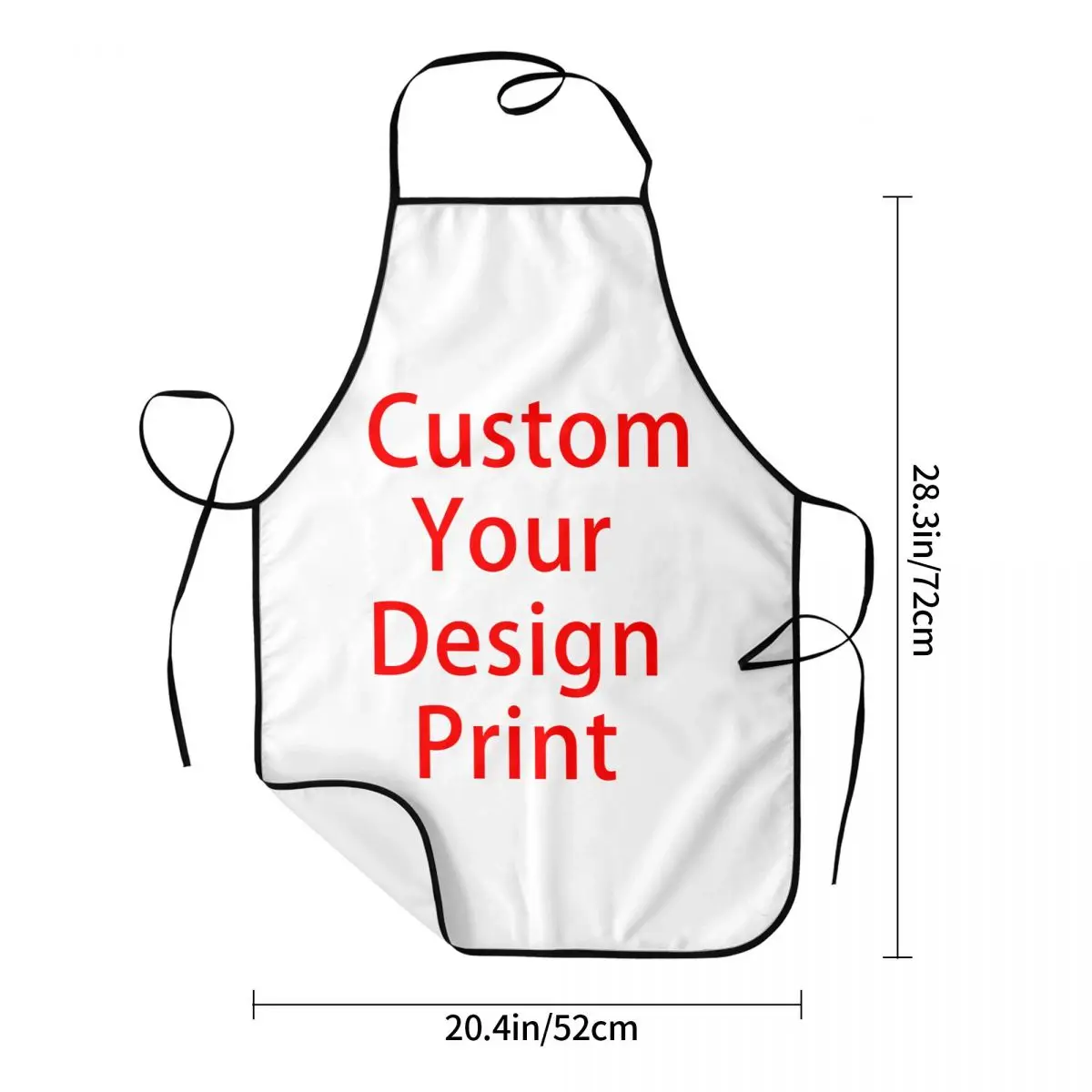 Custom Your Design Apron Women Men Unisex Bib Customized Logo Printed Cooking Kitchen Tablier Cuisine Chef Painting