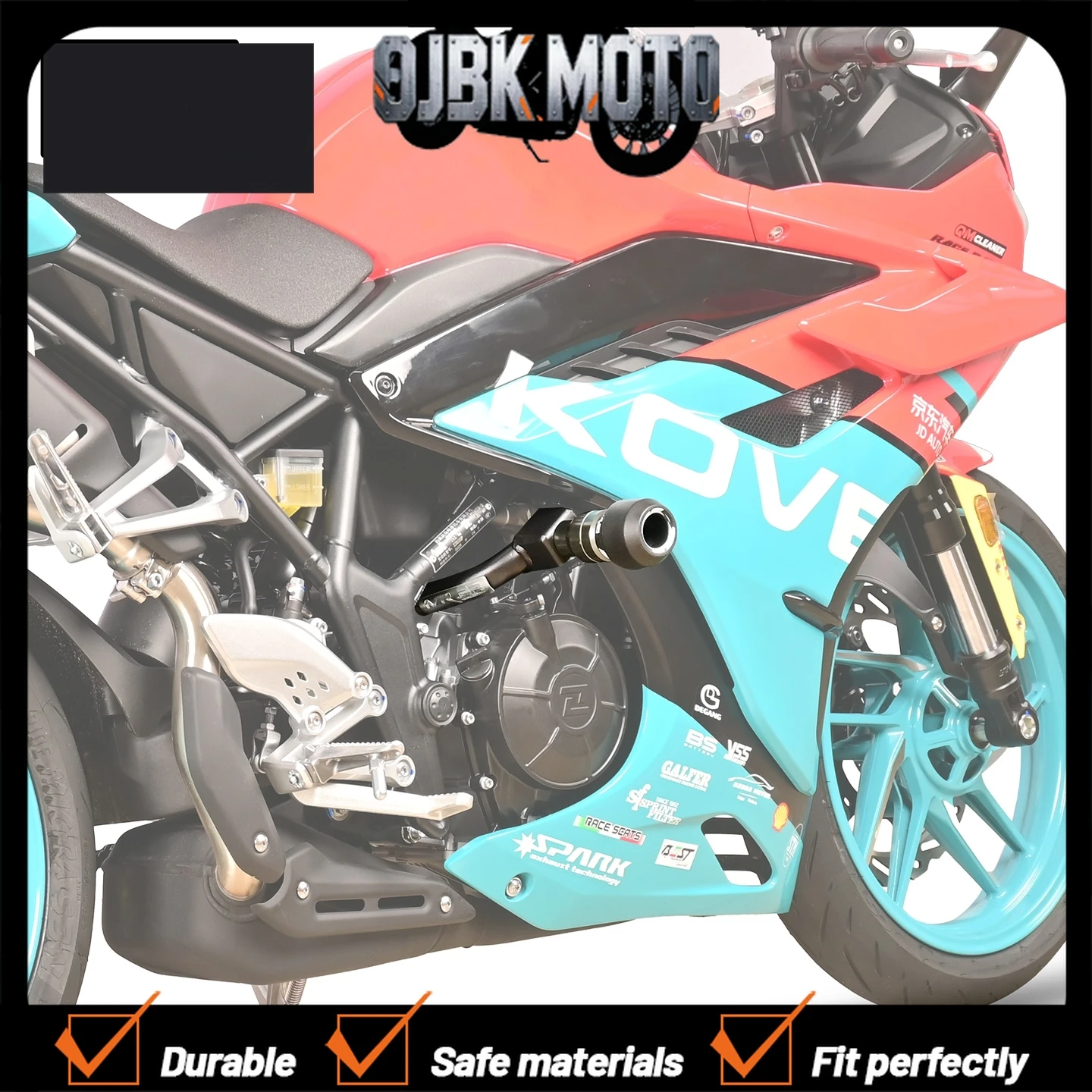 【Perfect fit】For KY 350RR Herez Bar Anti Drop Ball Insurance Competitive Bar Water Tank Mesh Modified Parts