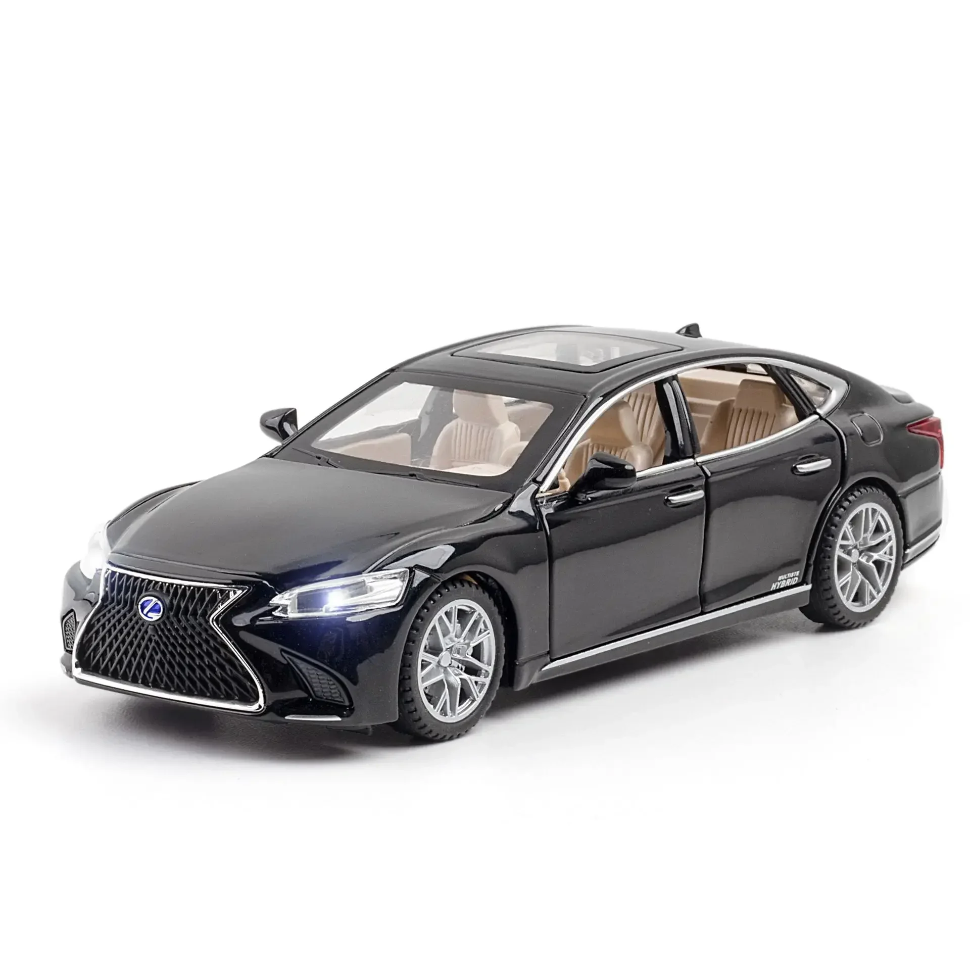 1:32 LEXUS LS500H Alloy Car Model Diecast Toy Metal Car Sound & Light Model Interior Decorations Collection Gift For Boys A779