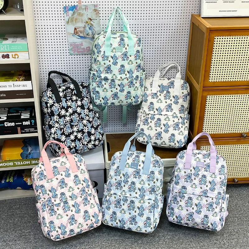 

Disney Stitch Backpack Cute Anime Printed Backpack Sweet Student Supplies Learning Supplies Storage Kawaii Girl Gift Wholesale