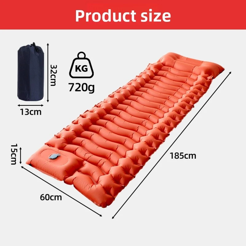 Durable Rhombus Camping Mattress Self-inflating Air Cushion Outdoor Tent Sleeping Pad Bed Hiking Campsite Must Have Supplies
