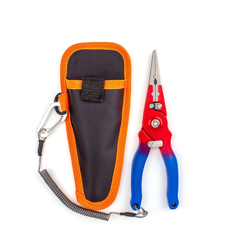 

Y132 Fishing Pliers Aluminium Alloy Gradient Color Fish Control Device Upper Ring Hook Extractor Forceps With Lock Catch