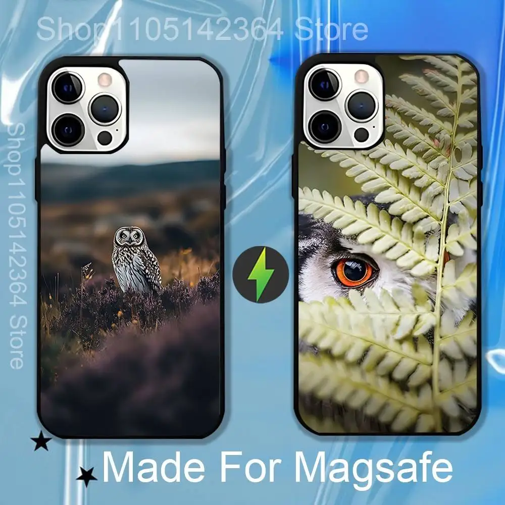 

Cute Baby Owl Case For iPhone 17,16,15,14,13,12,11,Pro,Max,Plus,Mini,SE4,E Magnetic Magsafe Wireless Charging
