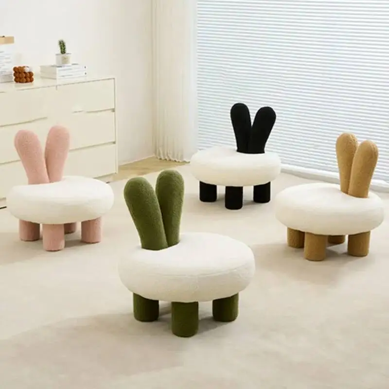 Entryway Minimalist Foot Stool Accent Children Hallway Bedroom Unique Foot Stool Modern Mobile Tabouret Lounge Suite Furniture