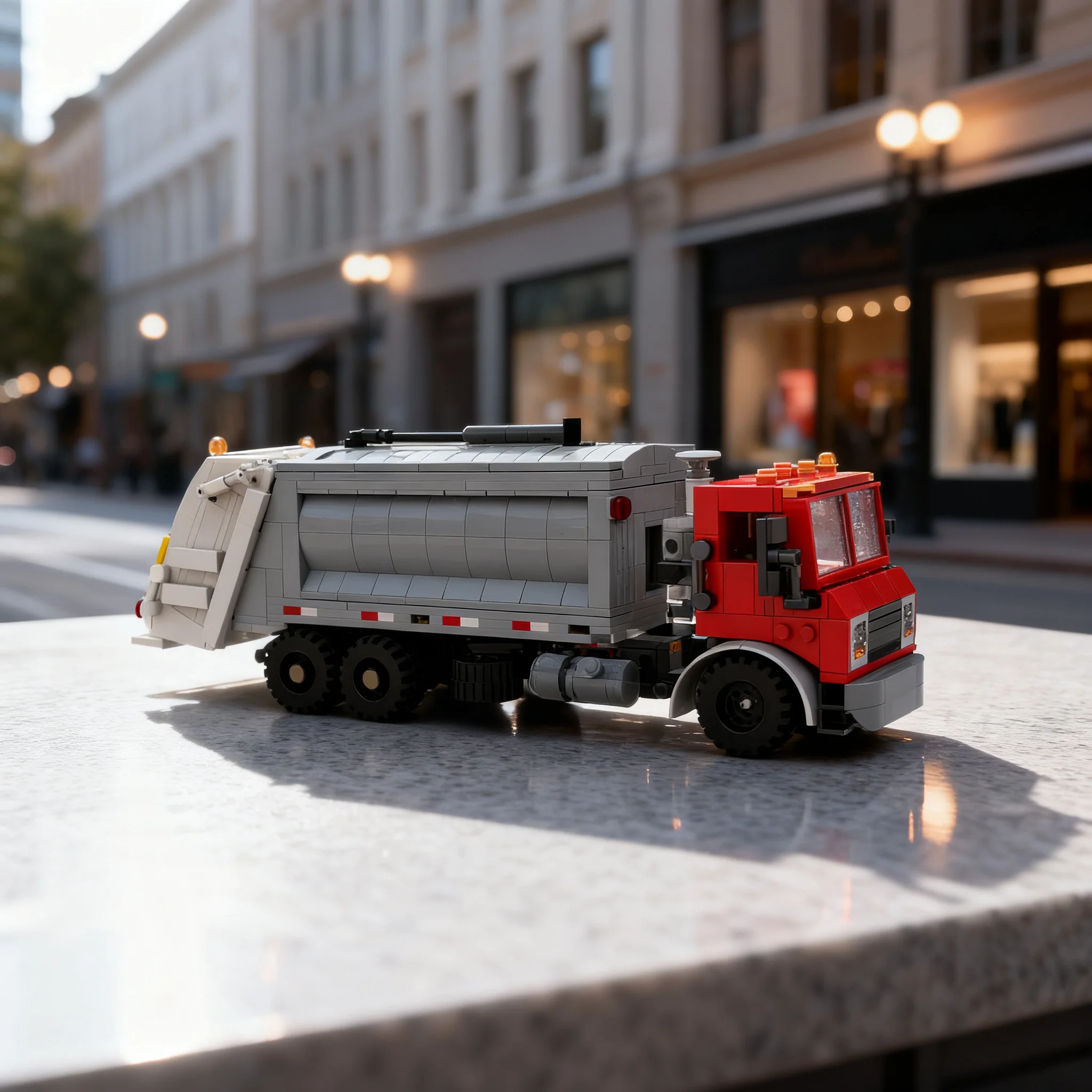 561pcs MOC Garbage Truck Attachment City Model Building Blocks Toy Christmas Gifts Construction Birthday Assemble Display Craft