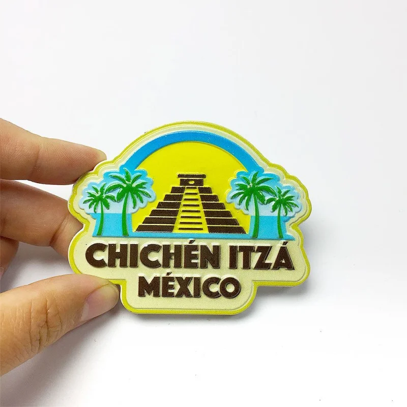 

Mexico Chichen Itza Pyramid 3D Resin Fridge Magnet Decoración Hogar Imanes para Refrigerador