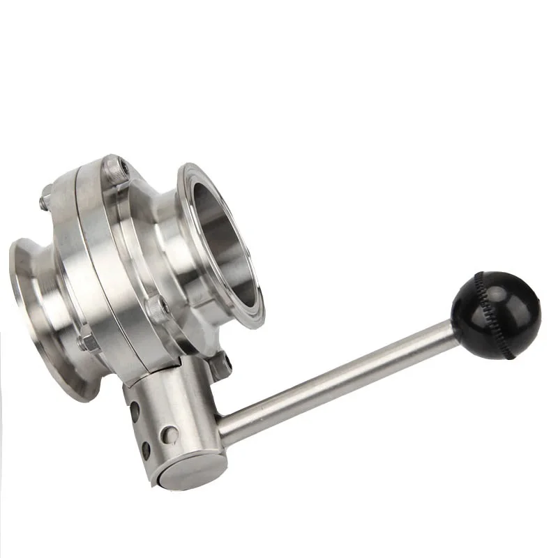 Maniglia a sfera con valvola a farfalla SS servo sanitaria manuale da 51 mm