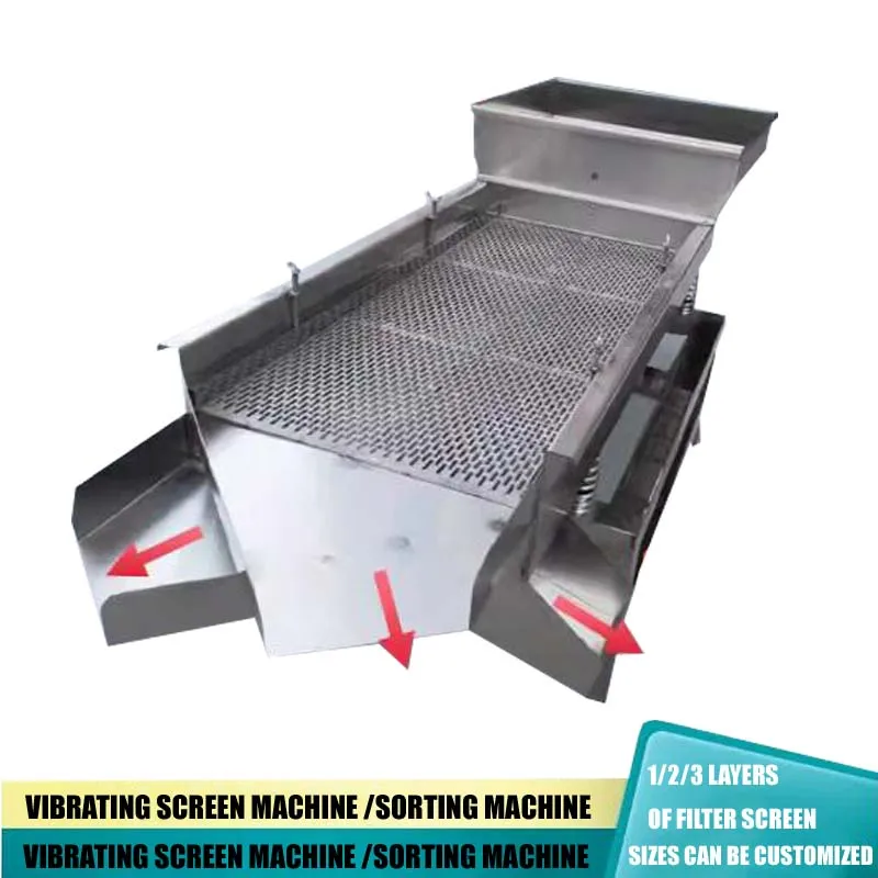 

220v Single Double Layer Sieve Stainless Steel Electric Screen Linear Screening Machine Vibrating Industrial Vibrating Machine