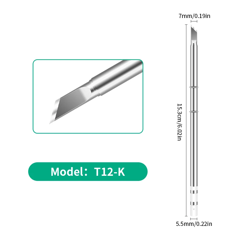 T12 ujung besi solder, D08 ILS JL02 KU K B BC2 D24 C4 BC1 Series mata las untuk Hakko FX-951 FX-952 stasiun solder OLED