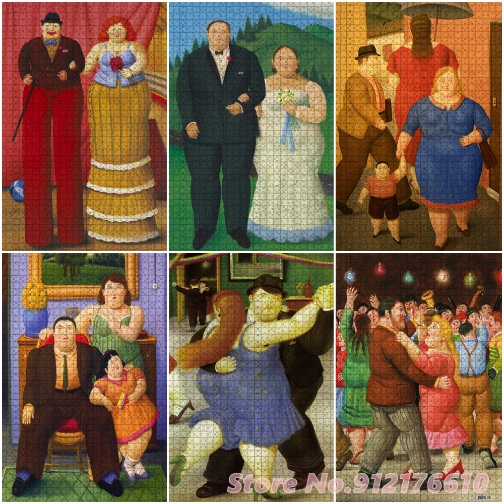 

Fernando Botero Famous Artwork Print 1000 Piece Jigsaw Puzzles Funny Dancer Puzzles Paper Decompress Educational Family Game Toy