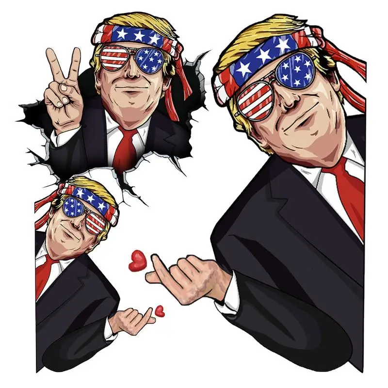 President 2024 Stickers President Decorative Car Stickers President Stickers for Cars Notebooks Skateboards Refrigerators