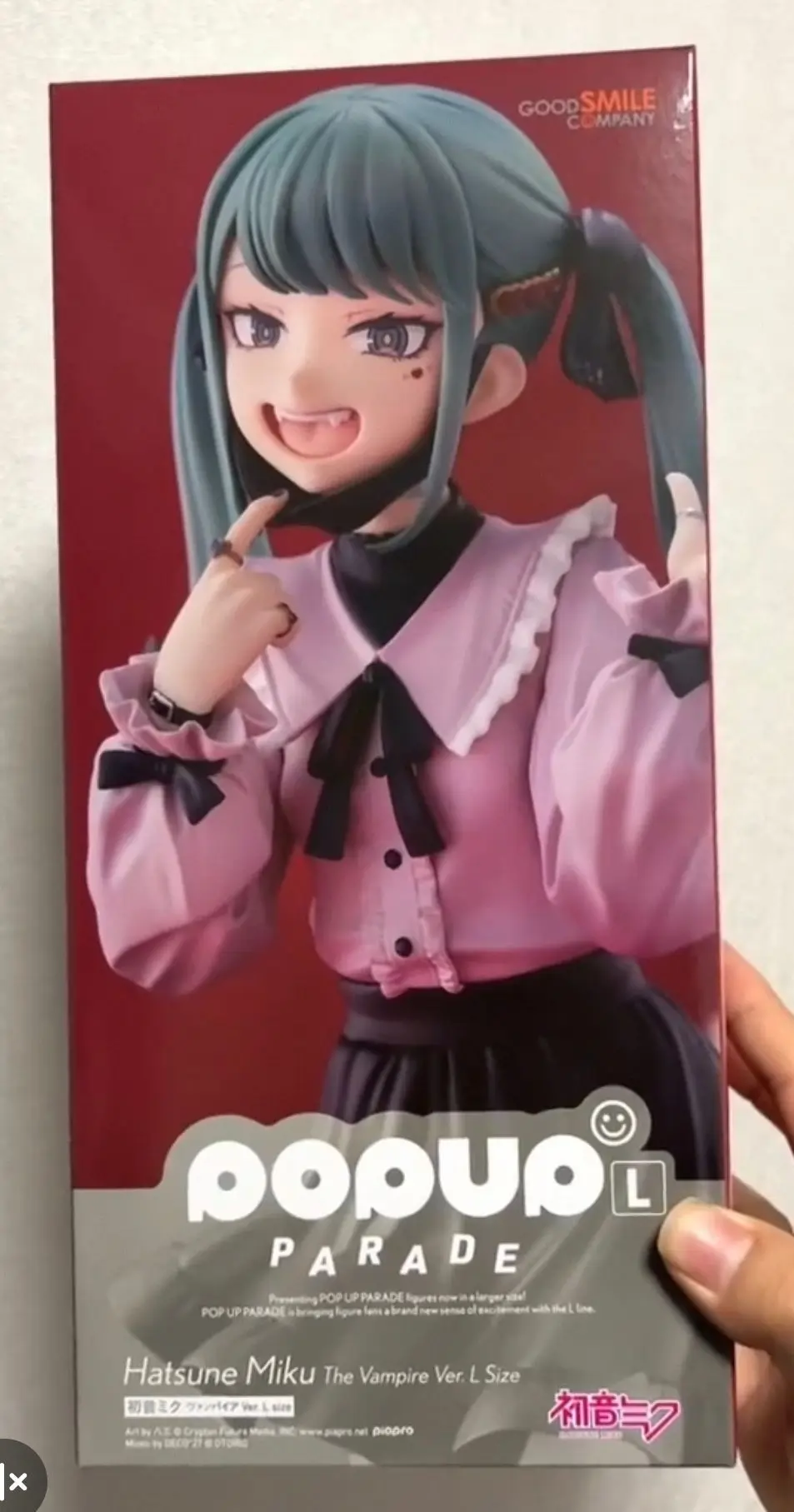 

100% Оригинальная фигурка GSC Pop Up Parade Hatsune Miku Character Vocal Series 01 Hatsune Miku The Vampire Ver. Игрушечная фигурка L в наличии