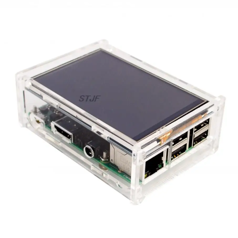 Écran Tactile LCD TFT de 3.5 Pouces pour Raspberry Pi 3 Modèle B, Carte, Étui en Acrylique, Stylet, Original, Nouveau