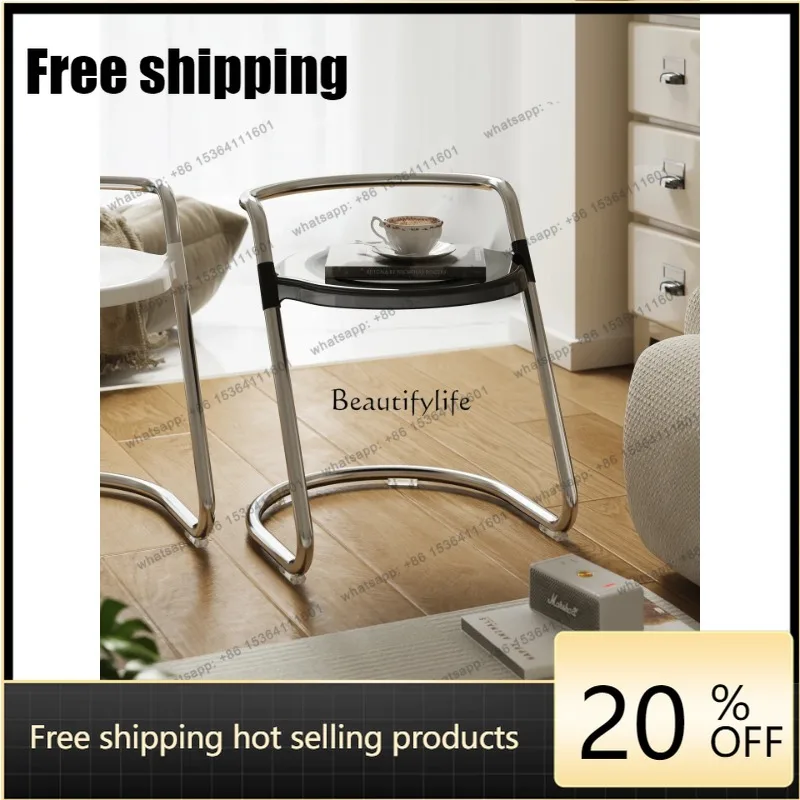 Customization Acrylic Transparent Makeup Stool Nordic Home Living Room Cafe Modern Simple Low Stool