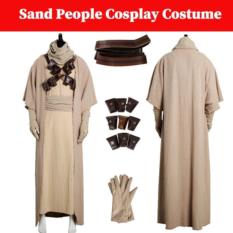 Sand People Cosplay Costume Movie Space Battle Raider Clothes Men Disguise Male Roleplay Fantasia Outfits Boys Halloween Cloth