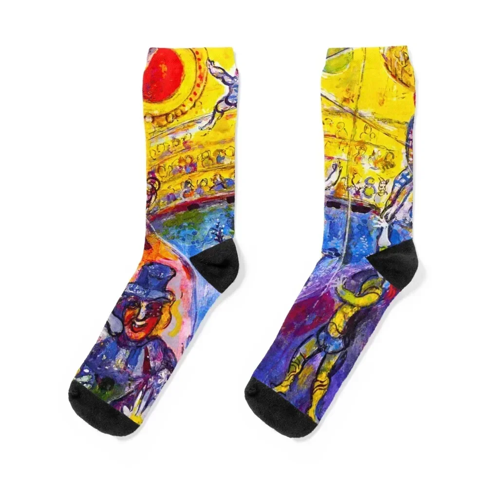 

in the circus chagall Socks kawaii Sports cotton Girl'S Socks Men's