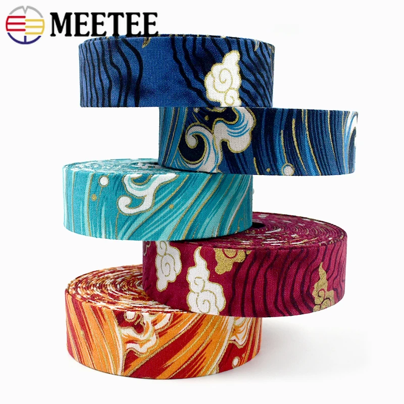 

5/10Yards Meetee 10/25/40mm Jacquard Ribbon Tapes Bag Strap Decoration Headwear Clothes Belt Webbing Band DIY Sewing Accessories