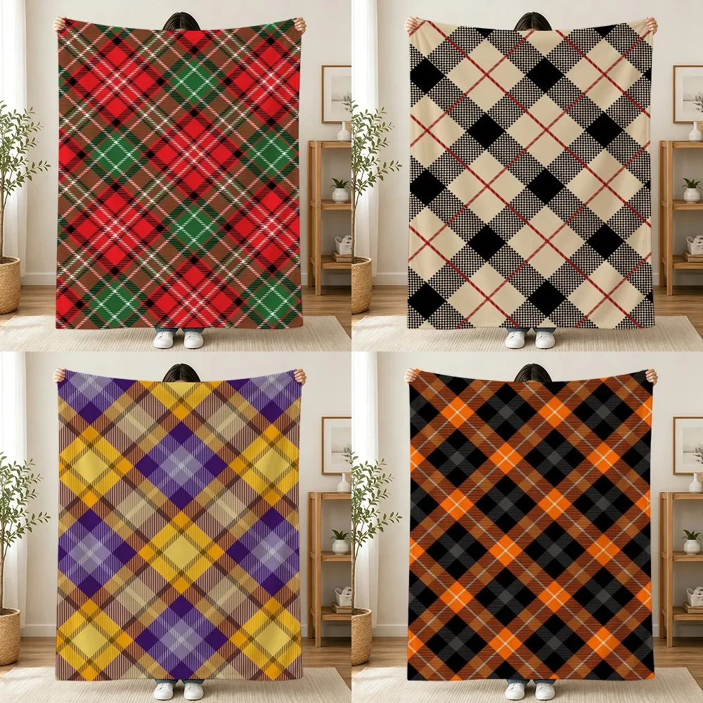 Cozy Plaid Throw Blanket for Sofa Bedroom Couch Winter Decor Warm Throw Blanket Gift 150x230cm