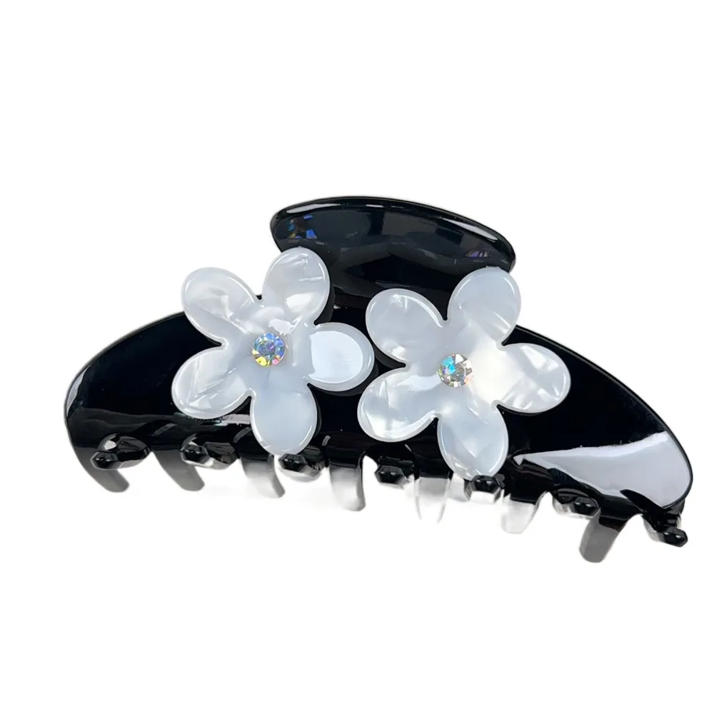 

Модная заколка-краб для волос с бабочкой из страз, в корейском стиле, геометрическая, большая, женская, из ацетата