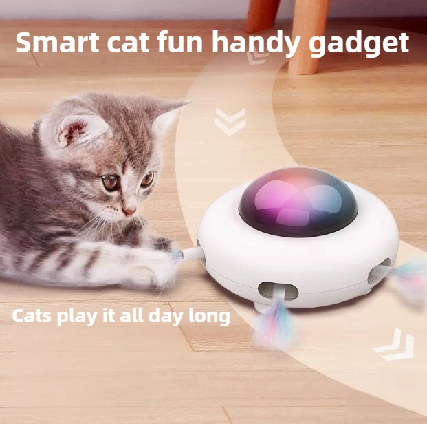 

Smart Electric Cat Toy Automatic Steering Teaser Interactive Pet Supplies for Cats