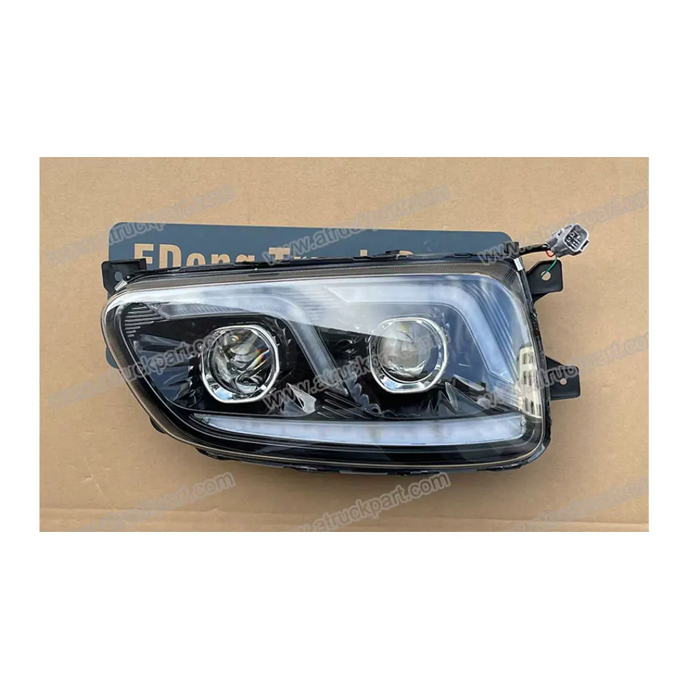 FDONG 1 Set 2 Pcs LED Head Lamp Right-hand drive White-Black,White or Black for HINO MEGA 500 FC9J