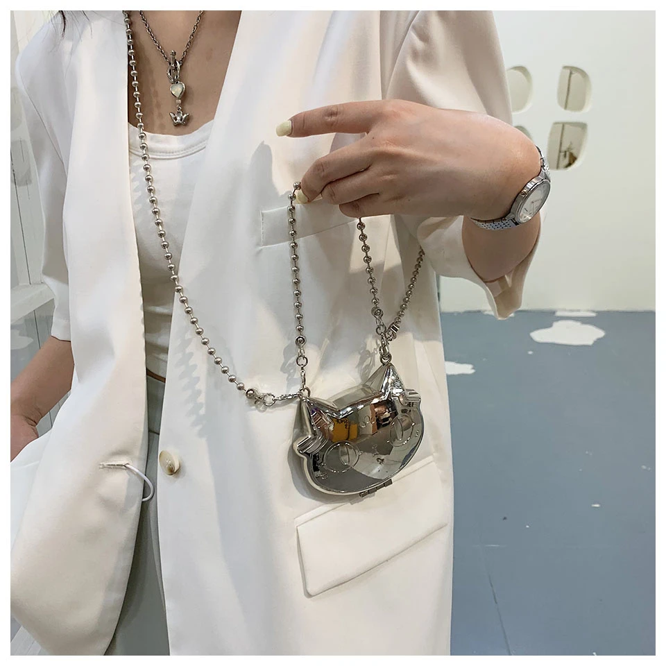 Einfache Conch Abendessen Tasche frauen Schulter Messenger Umhängetasche Spaß Persönlichkeit Metall Kette Kupplung Acryl Shell Telefon Taschen Heißer – Detail 31