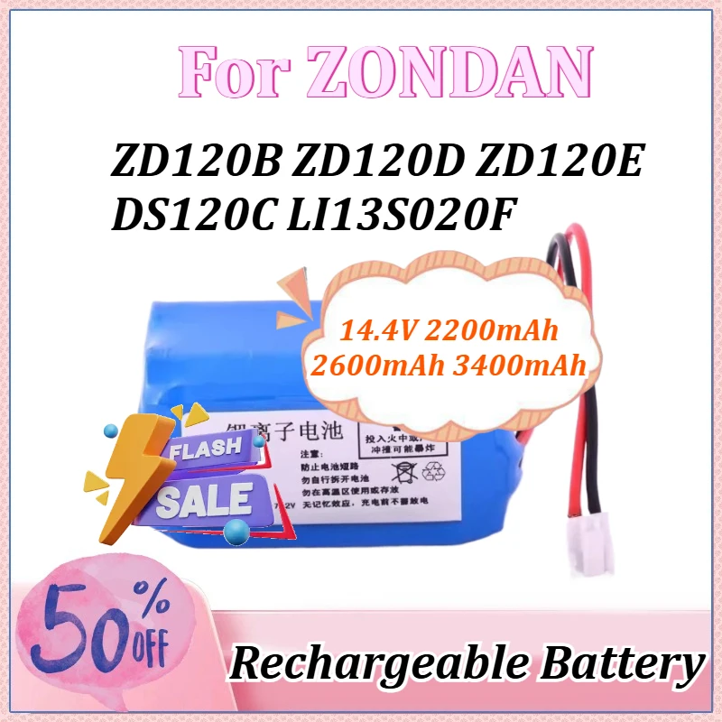 

14.4V/11.1V 2200mAh/2600mAh/3400mAh 2600mAh/5200mAh for ZONDAN ZD120B ZD120D ZD120E DS120C LI13S020F for Monitor Battery