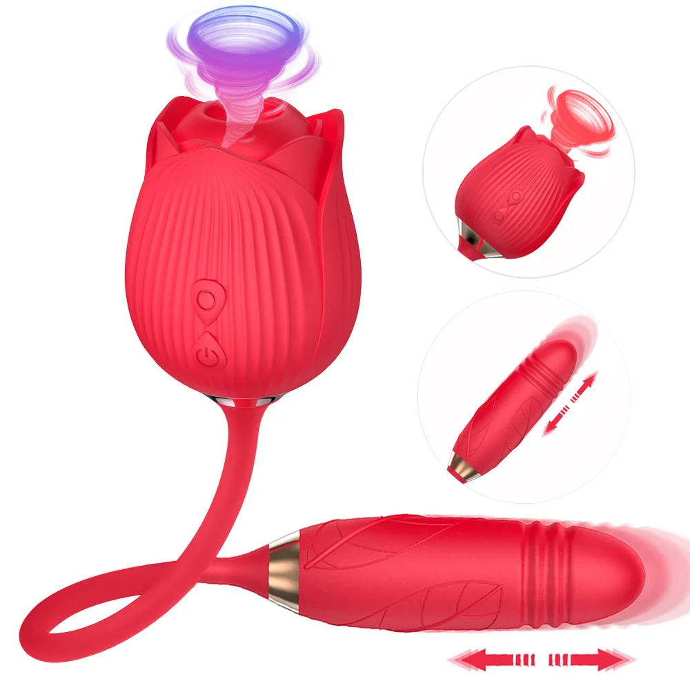 

Rose Sex Toy for Women Clitoral Sucking Vibrator with Vibrating Egg G Spot Vagina Ball Clitoris Stimulator Vaginal Anal Plug