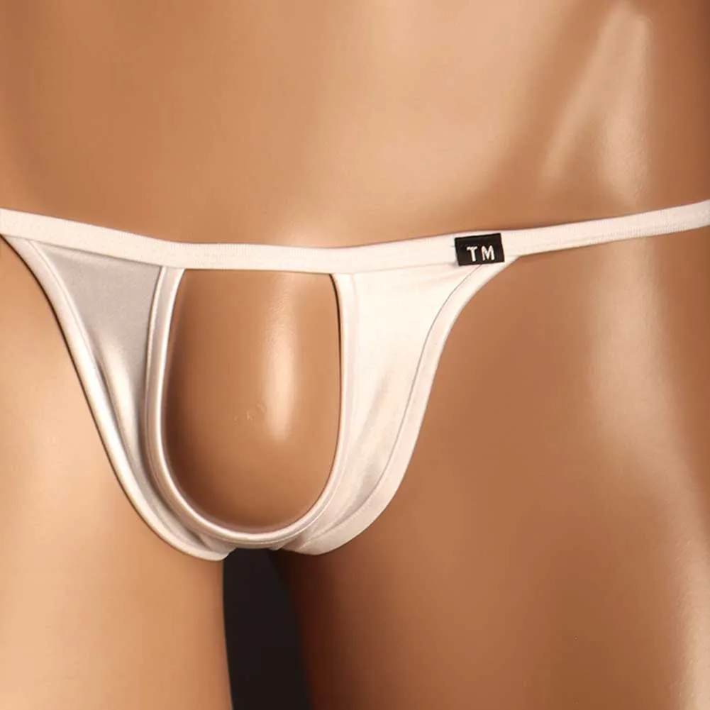 ملابس داخلية مثيرة للرجال من Thong G String مع فتحة أمامية مجوفة ومفتوحة من القماش المطاطي يقدم الراحة والتهوية #2