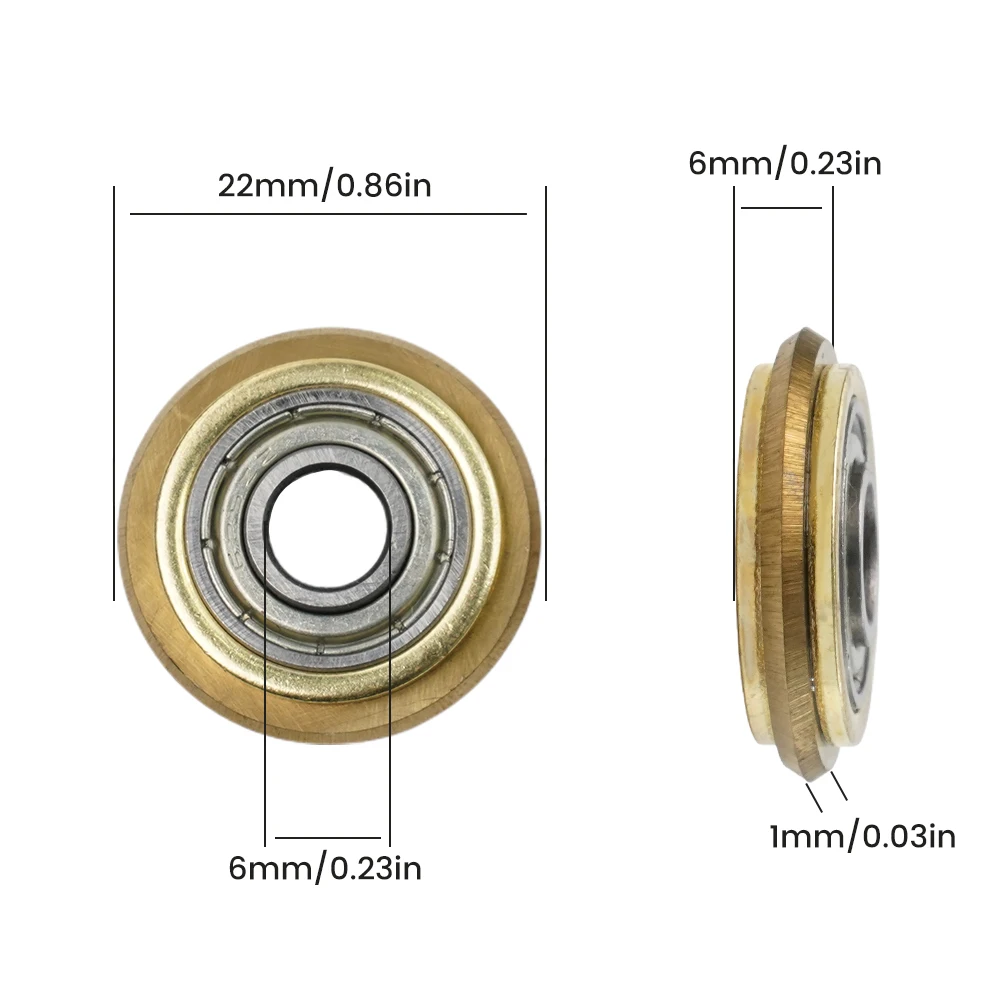 

2 Pcs/set Tile Ceramic Cutter Tungsten Carbide Bearing Glass Cutter Blade Wheels For Tile Brick Cutting Machine YG6+YG8 Carbide