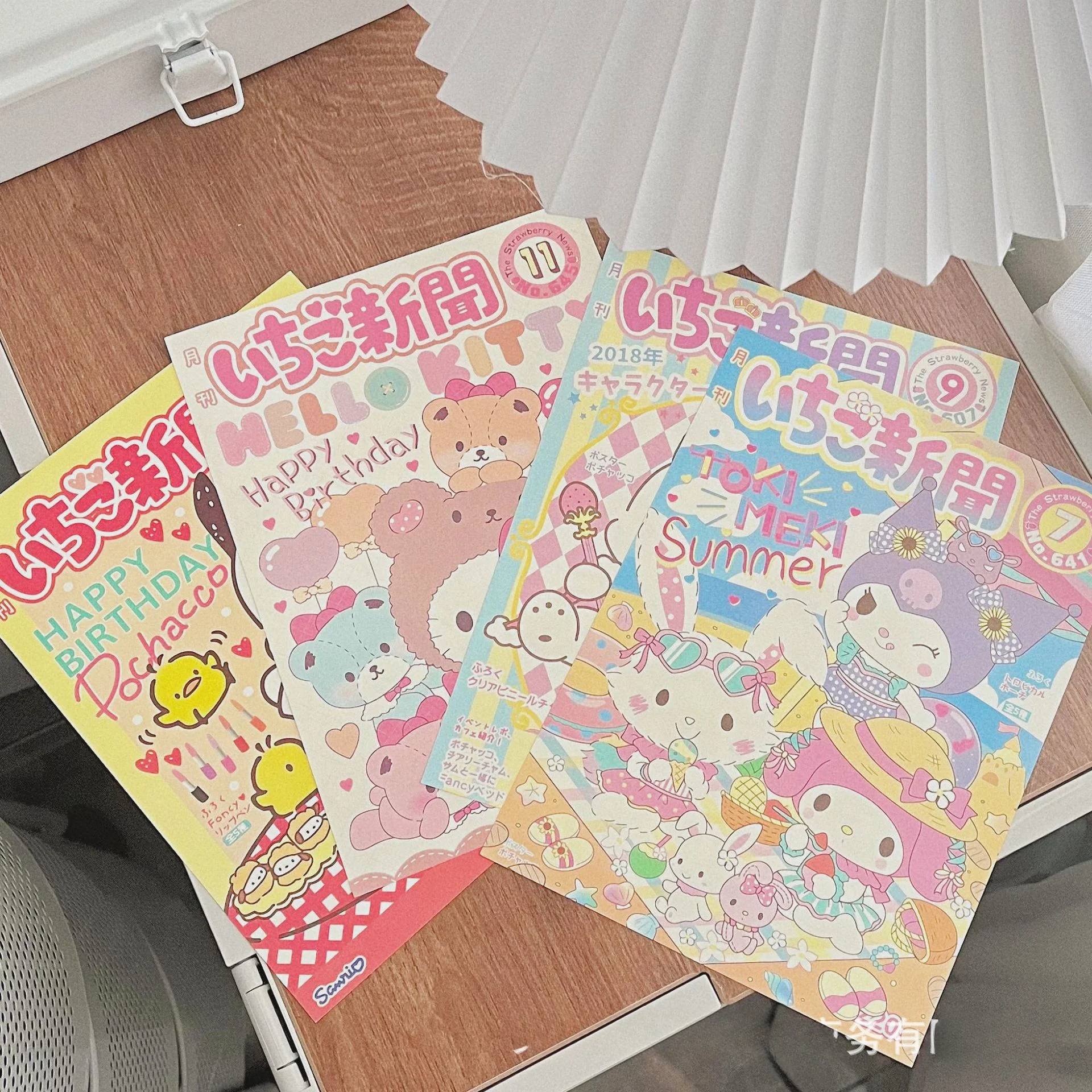 10Sheets Cartoon Sanrio Monthly Posters Teenage Heart Cute Room Decorative Wall Posters Student Dormitory Bedroom DIY Toys