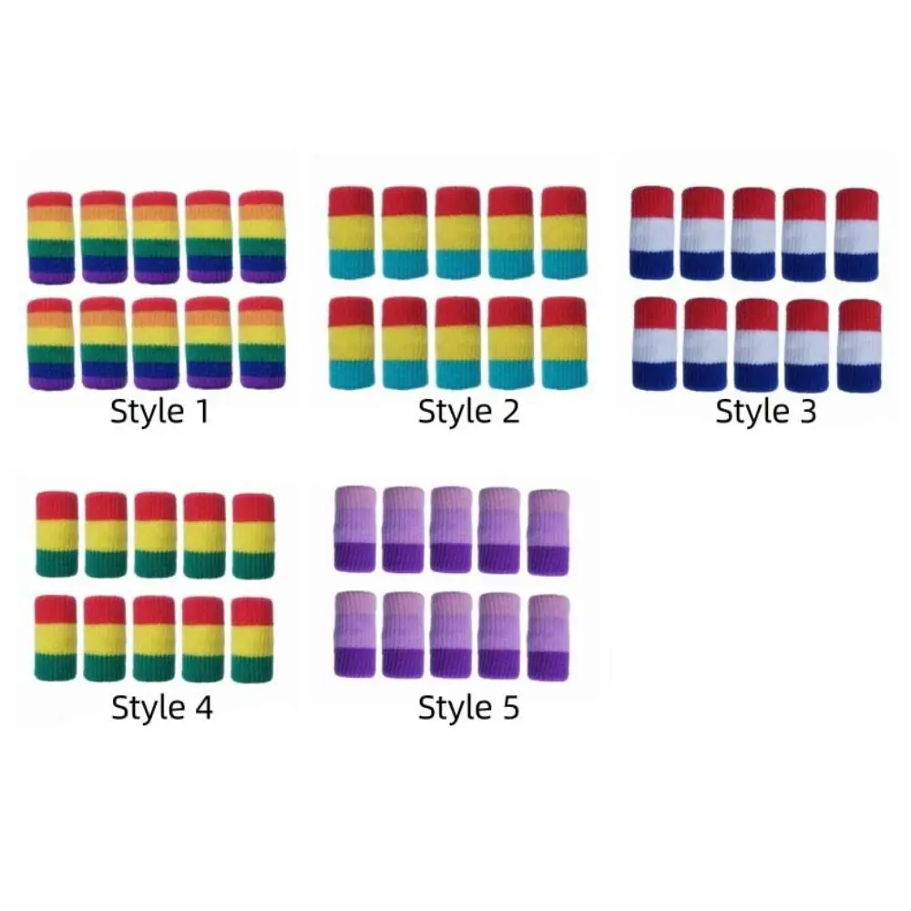 Thumb Support Finger Brace Joint Protection Breathable Stripe Finger Cover Stabilizers Elastic Finger Protection Sleeve